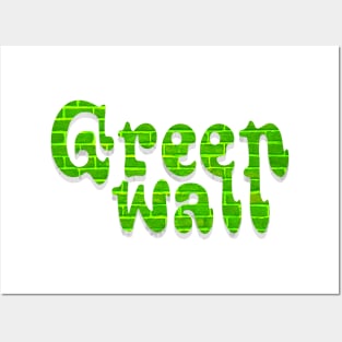 Green wall Posters and Art